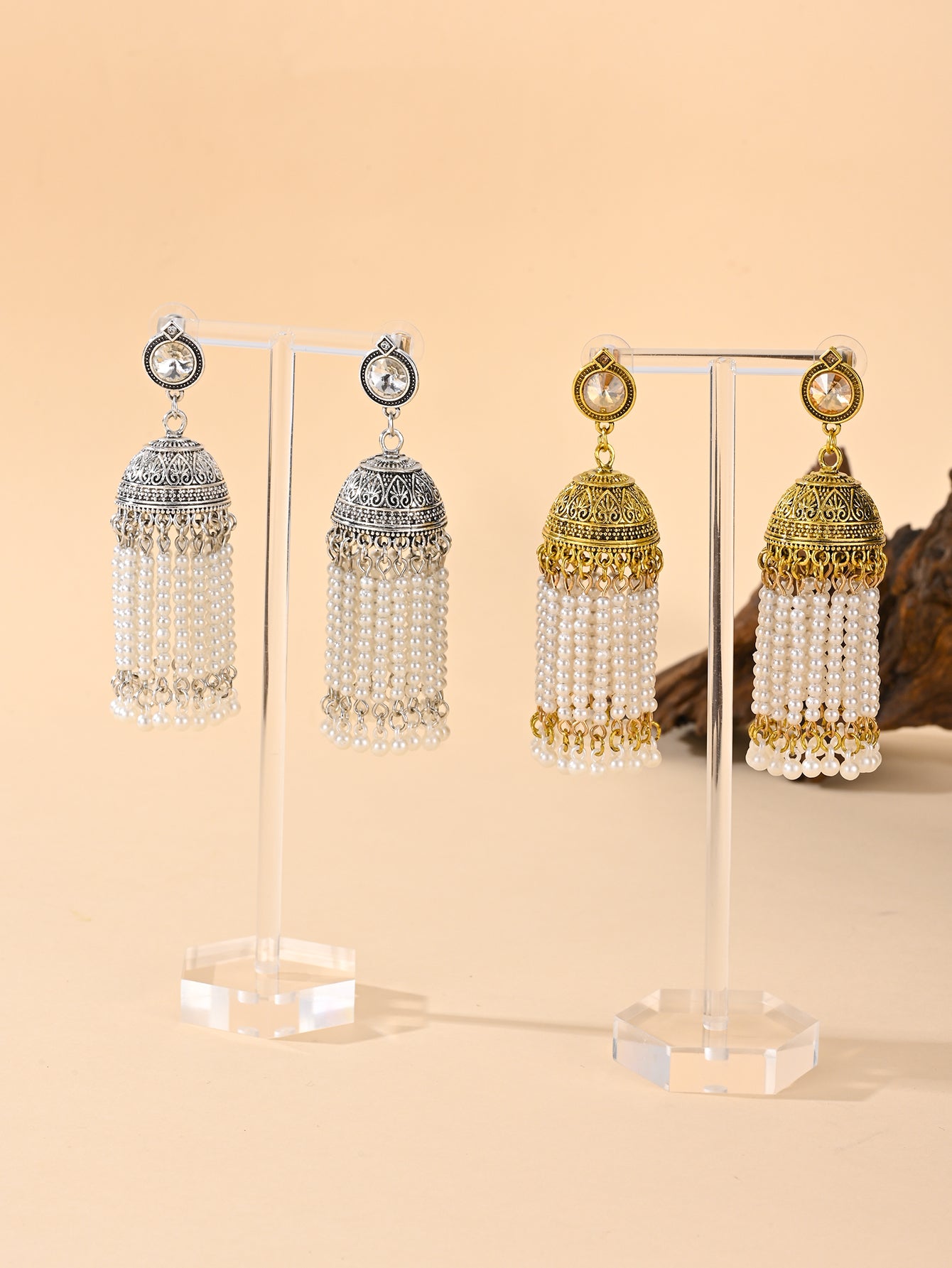 BB0023 Long Jhumka Earrings Ethnic Earrings Vintage Earrings