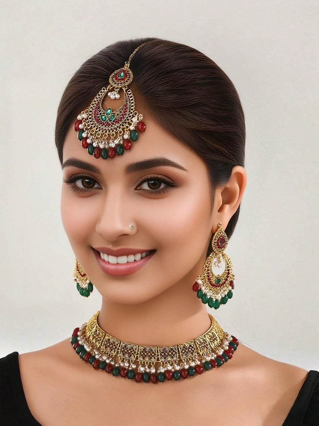 BB0039 Kundan Necklace set for outfits Jewelry set Chocker set for Wendding