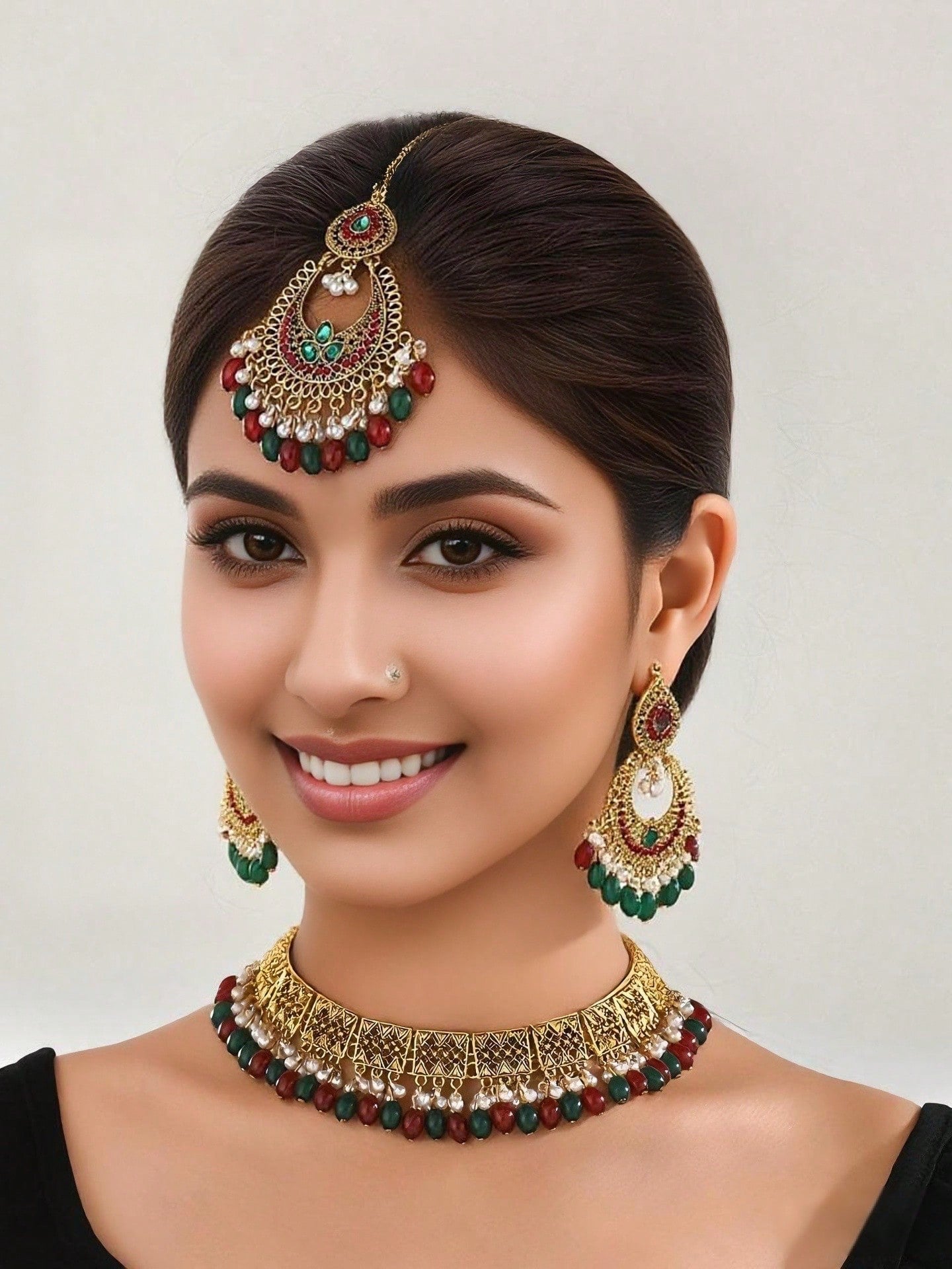 BB0039 Kundan Necklace set for outfits Jewelry set Chocker set for Wendding