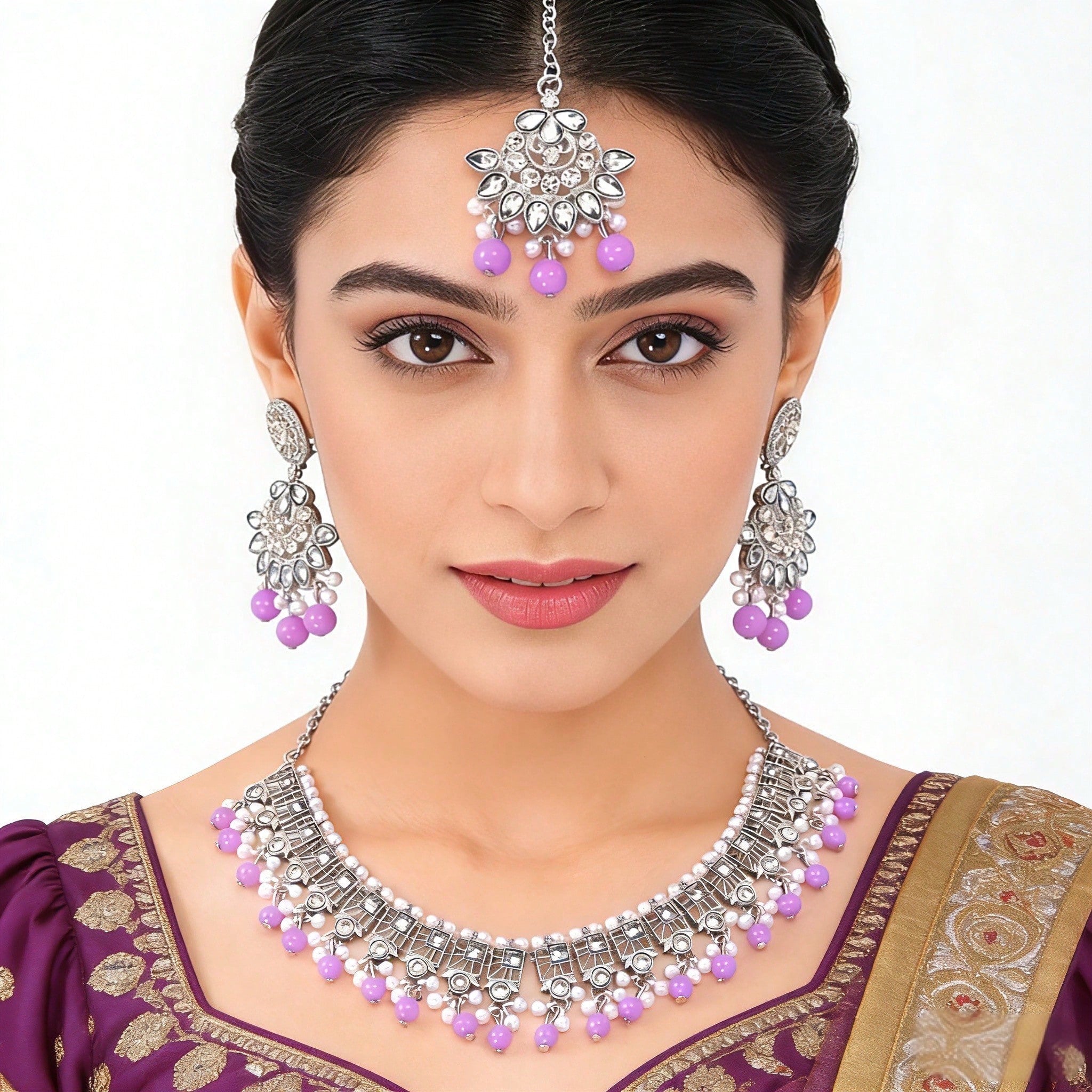 BB0040 Kundan Necklace set for outfits Jewelry set Chocker set for Woman