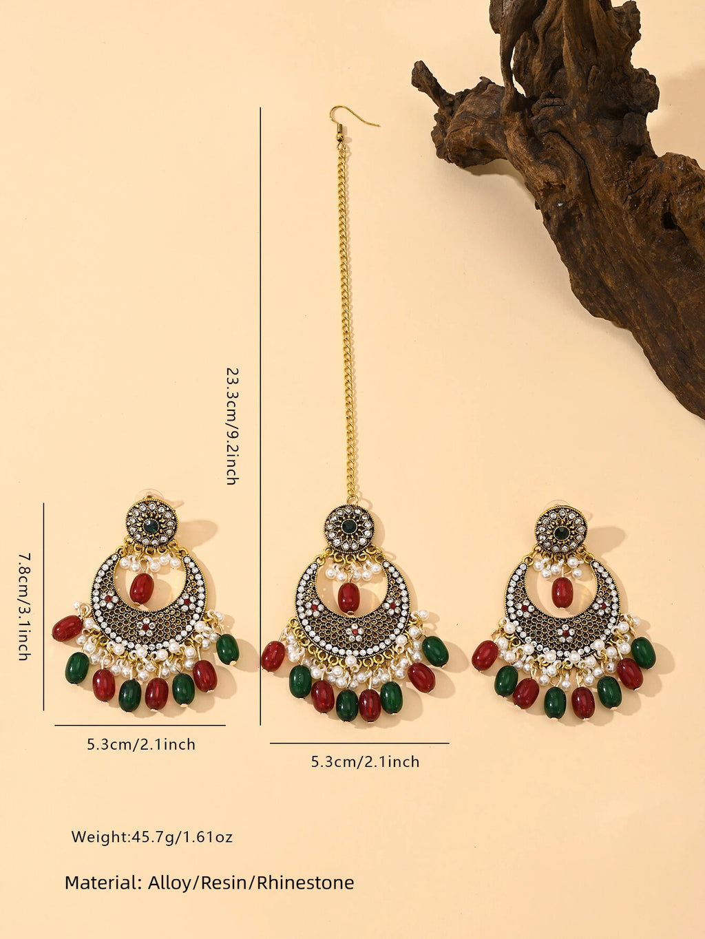 BB0035 Tikka with Earrings Necklace set for outfits Jewelry set Chocker set for Woman