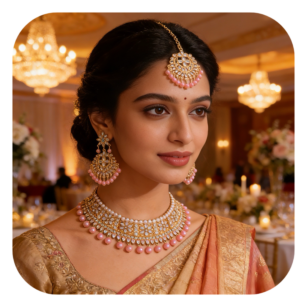 BB0038 Kundan Necklace set for outfits Jewelry set Chocker set for Woman