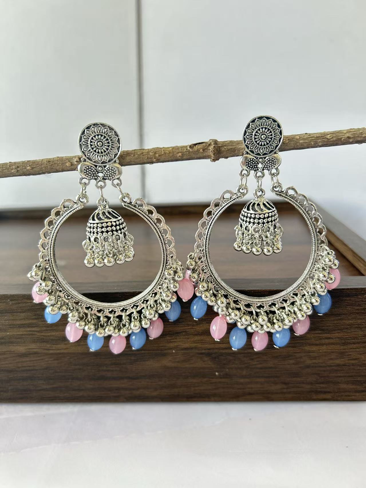 Hoops Jhumka Earrings Vintage Earrings