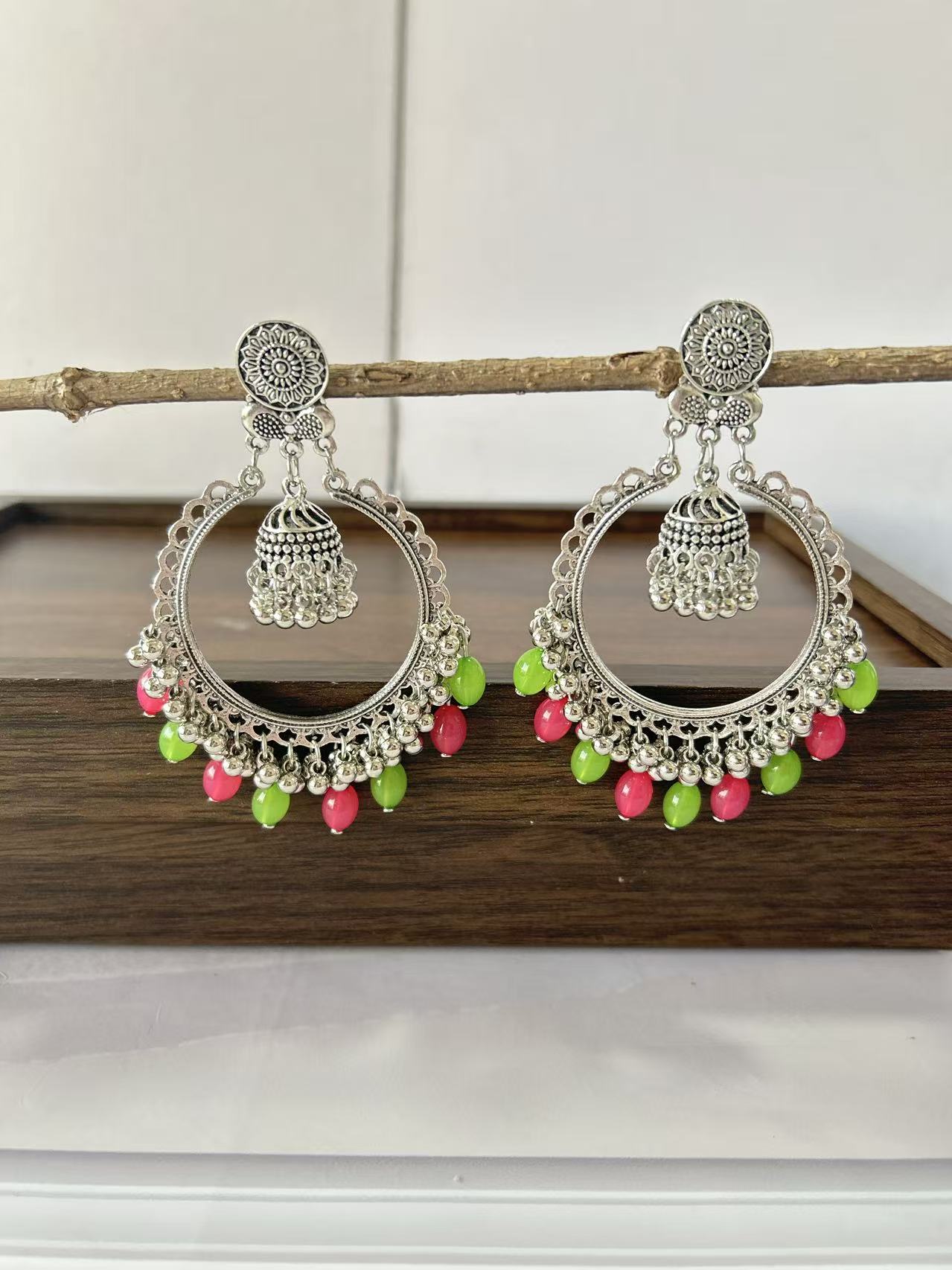 Hoops Jhumka Earrings Vintage Earrings
