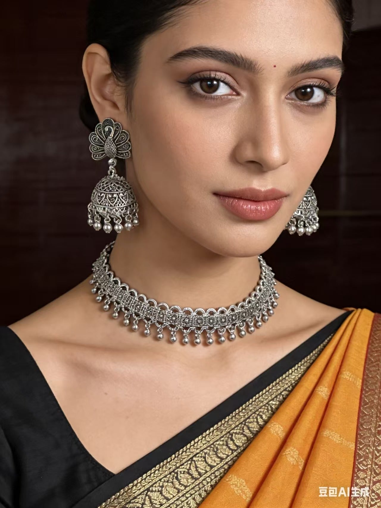 Oxidized Simple chocker sets for Woman Jewelry set for girl
