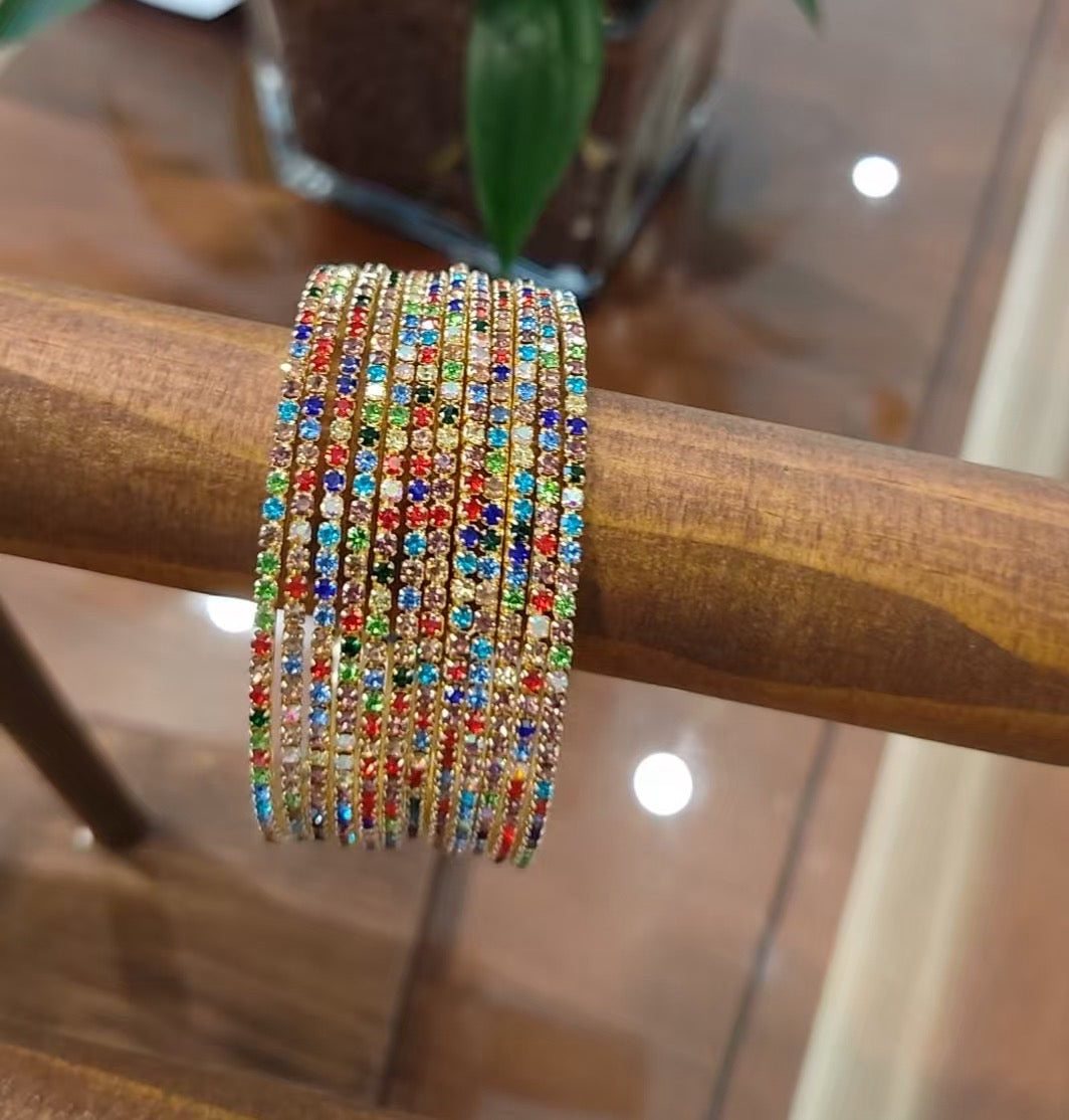 BB0045 12pcs Stone bangles sets bracelet for Woman