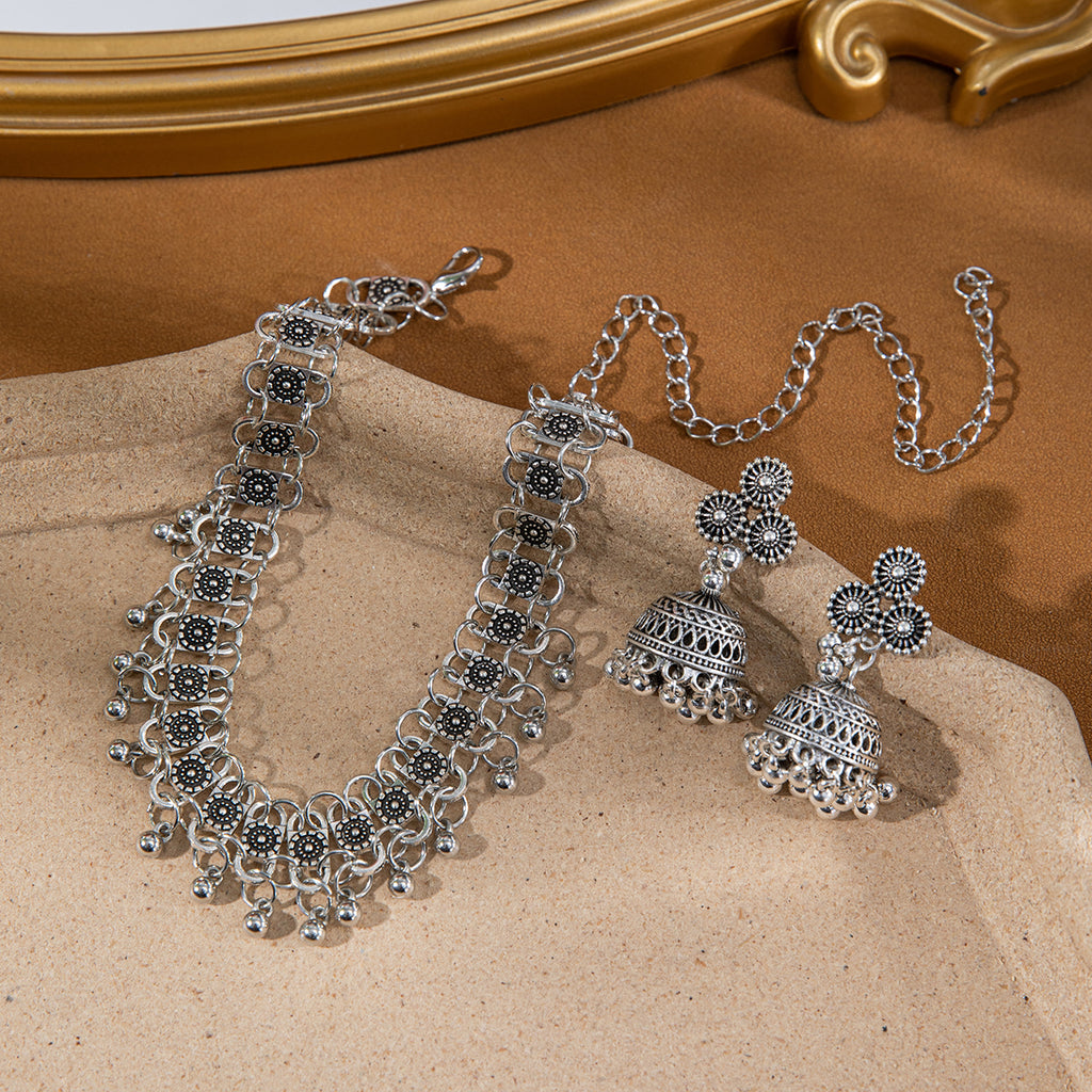 Oxidized Simple chocker sets for Woman Jewelry set for girl