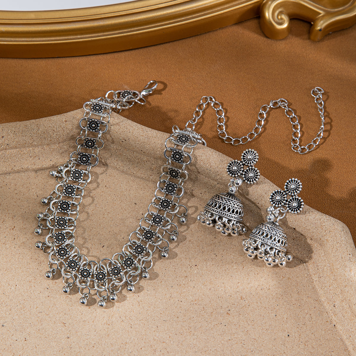 Oxidized Simple chocker sets for Woman Jewelry set for girl