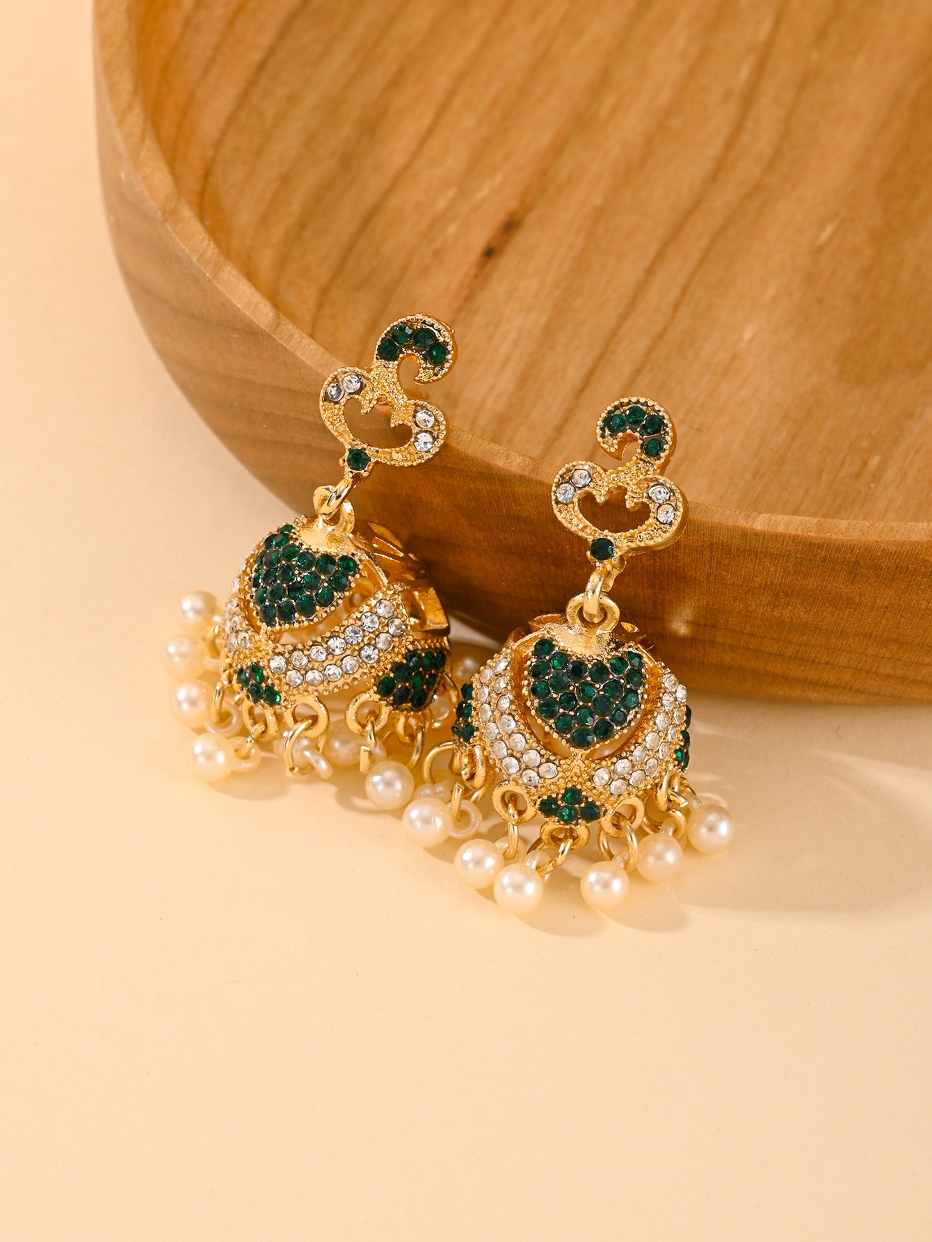 B0013  Jhumka Earrings Vintage Jewelry
