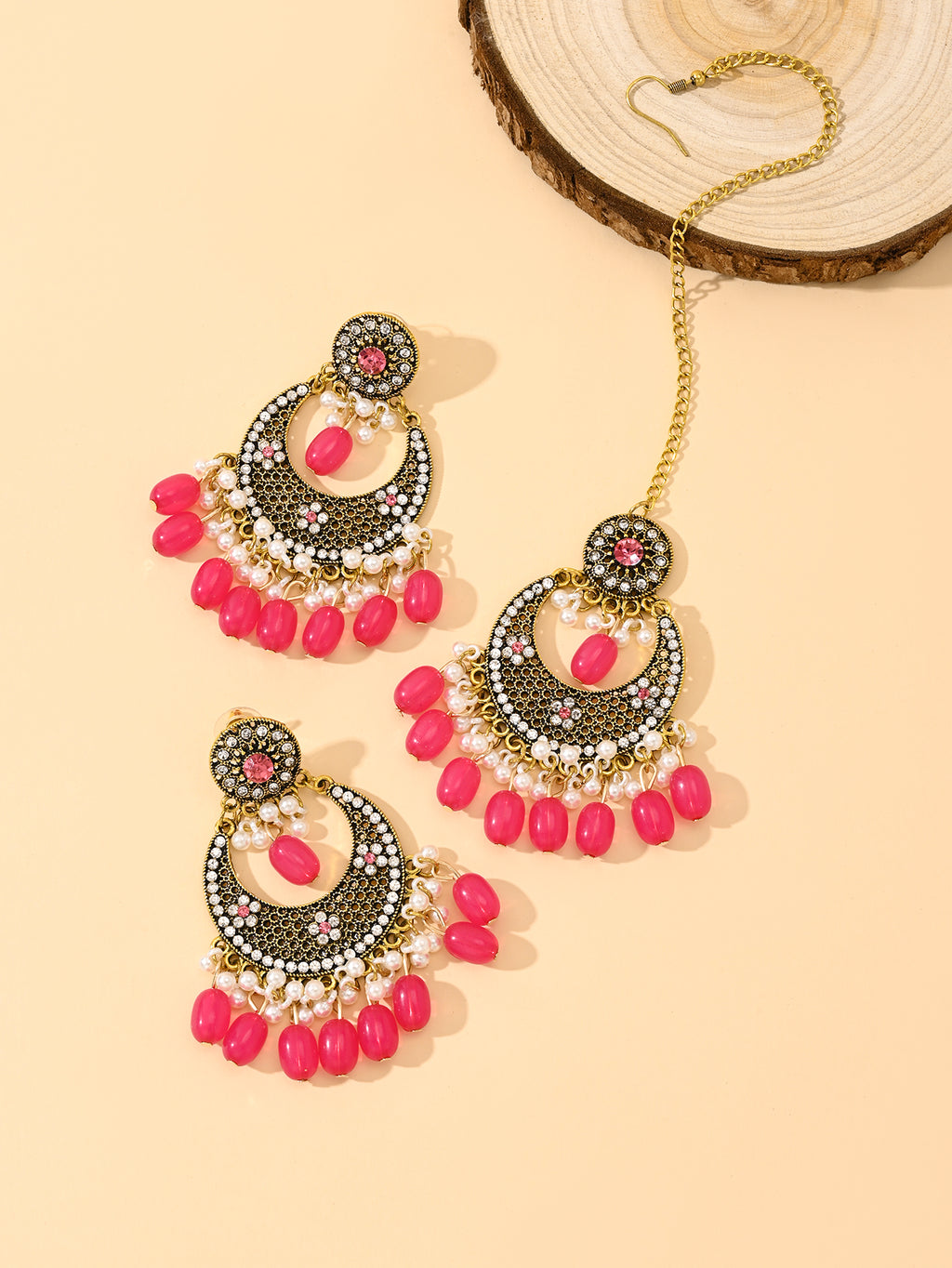 BB0035 Tikka with Earrings Necklace set for outfits Jewelry set Chocker set for Woman