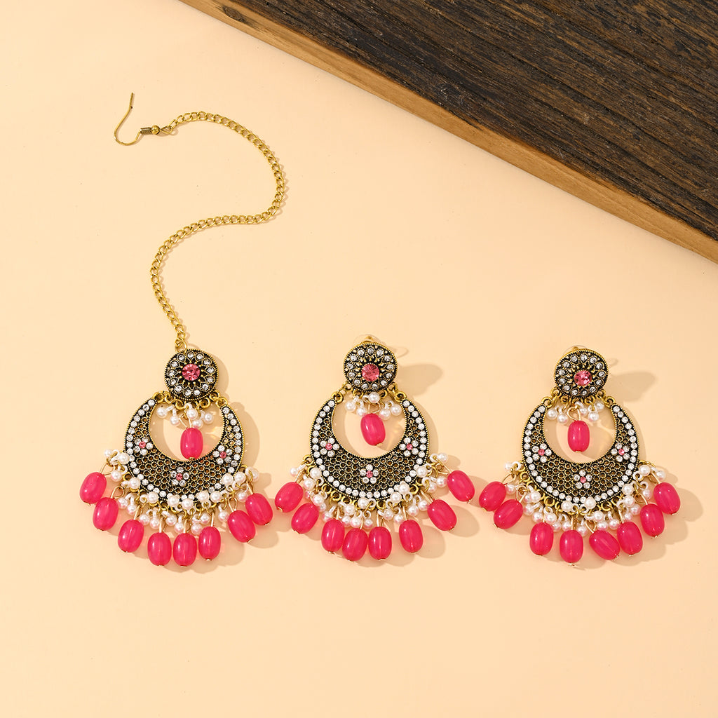 BB0035 Tikka with Earrings Necklace set for outfits Jewelry set Chocker set for Woman