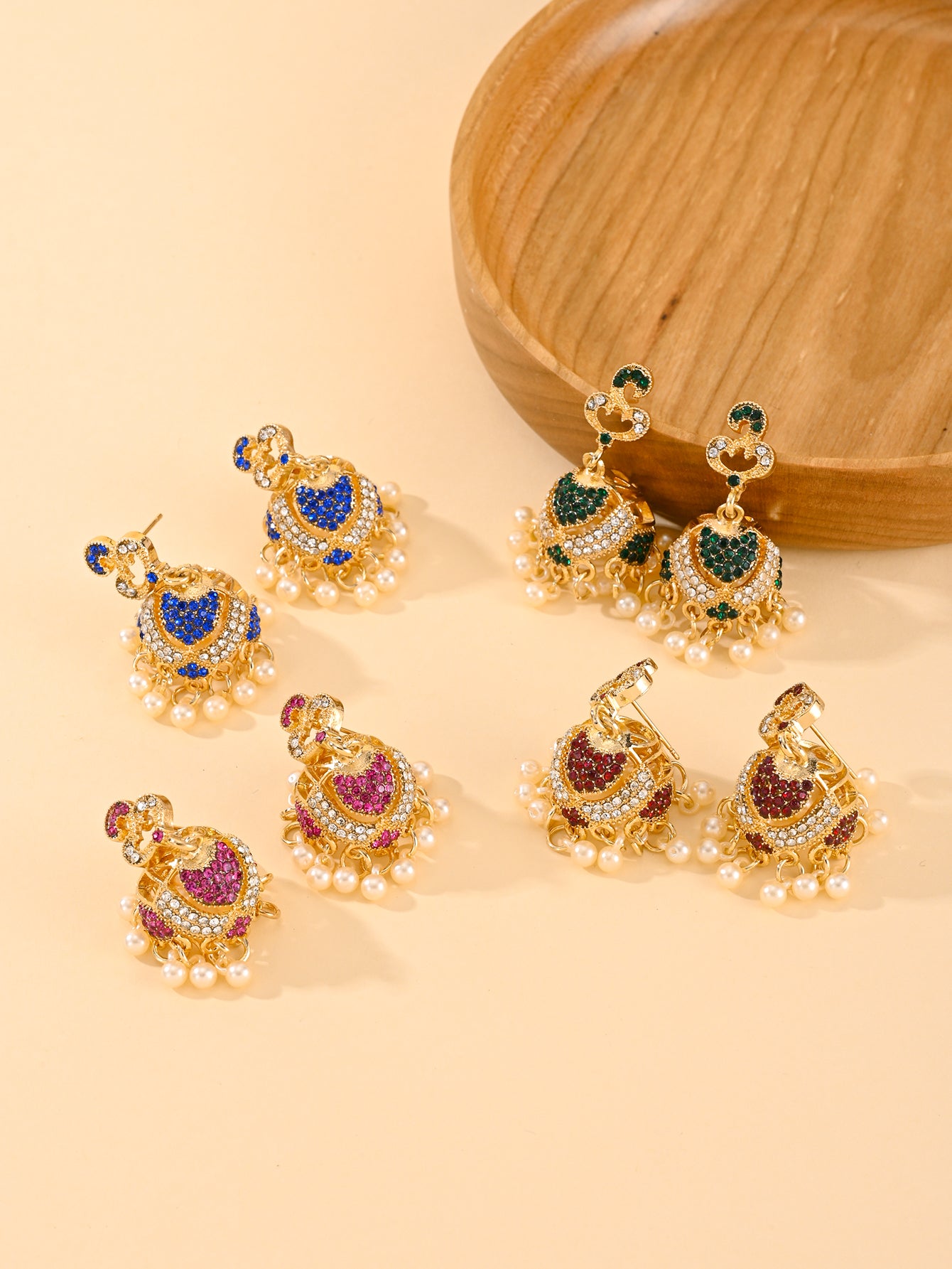 B0013  Jhumka Earrings Vintage Jewelry