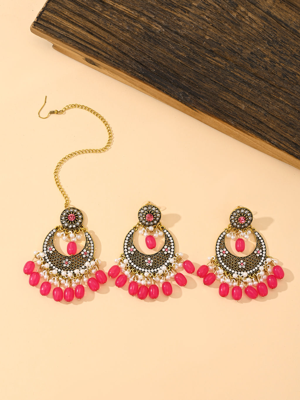 BB0035 Tikka with Earrings Necklace set for outfits Jewelry set Chocker set for Woman