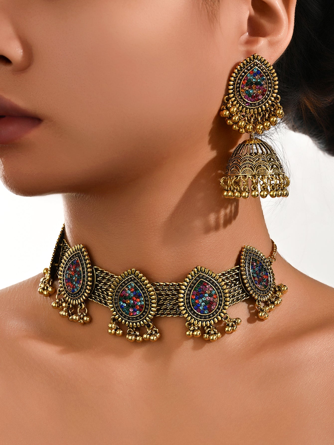 BB0063 Kundan Necklace set for outfits Jewelry set Chocker set for Woman