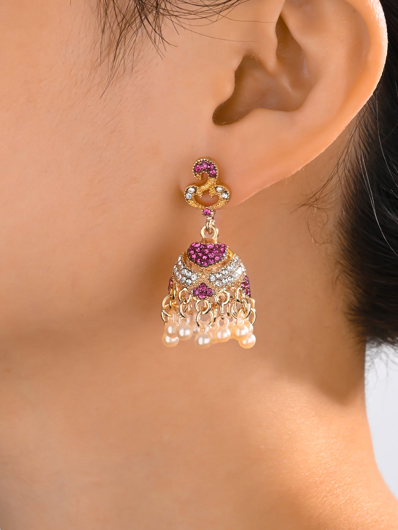 B0013  Jhumka Earrings Vintage Jewelry