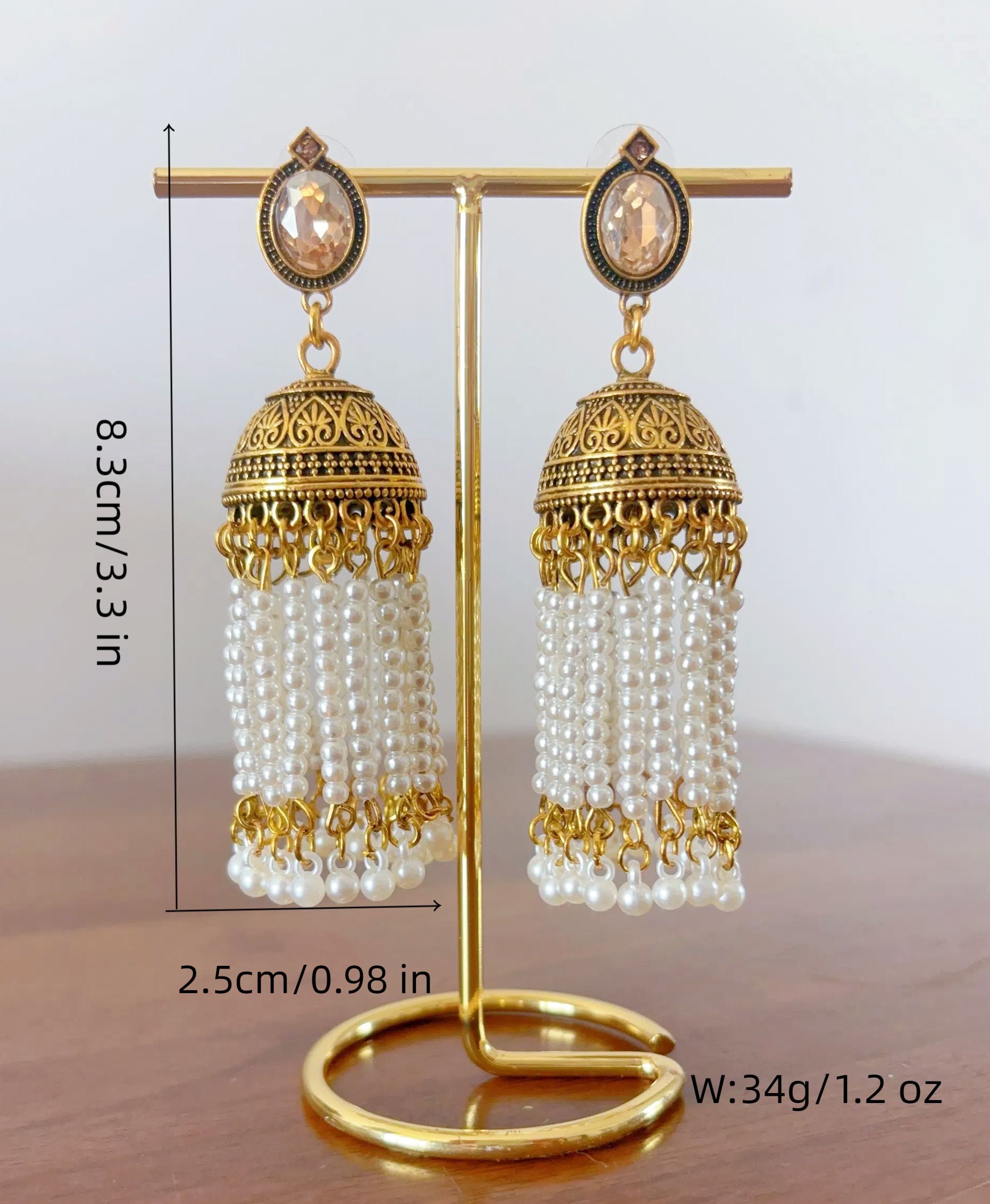 BB0023 Long Jhumka Earrings Ethnic Earrings Vintage Earrings