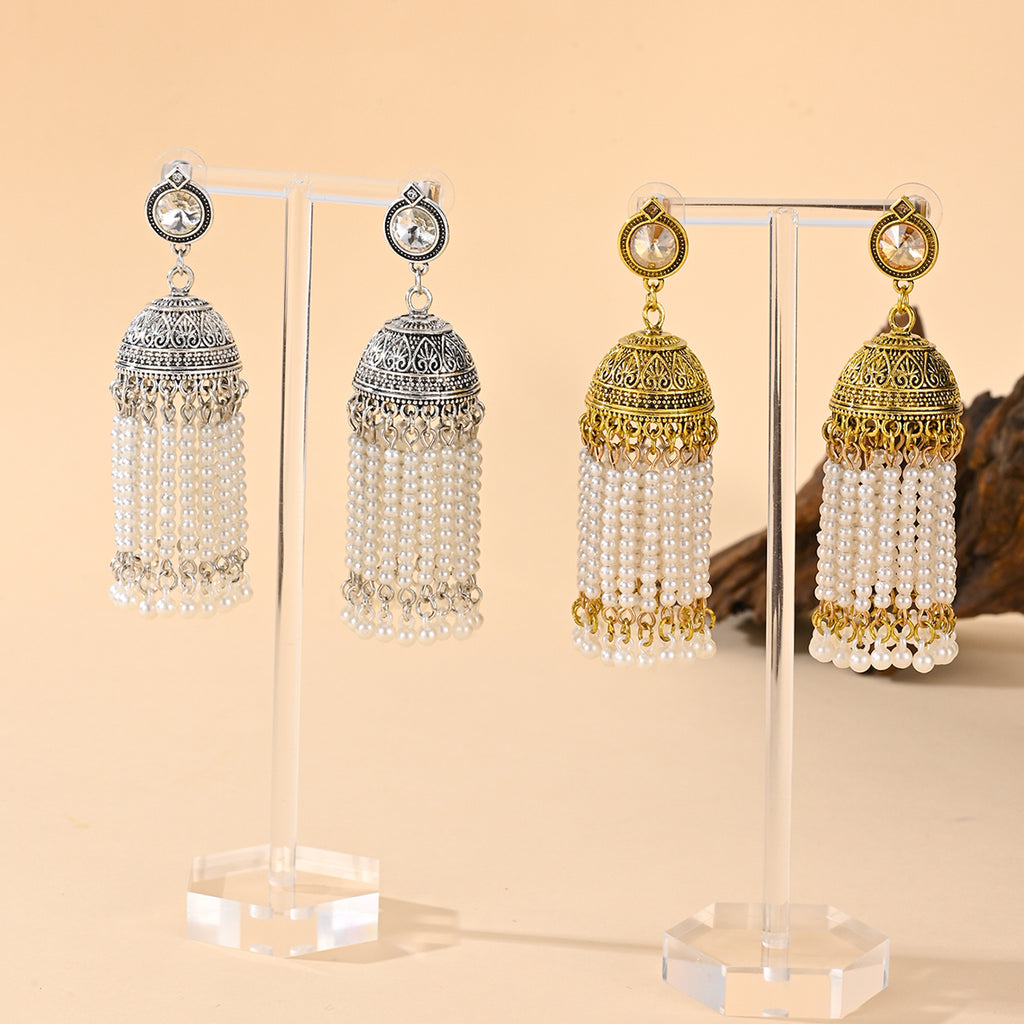BB0023 Long Jhumka Earrings Ethnic Earrings Vintage Earrings